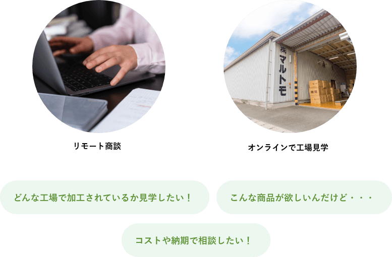 リモート商談、オンラインで工場見学